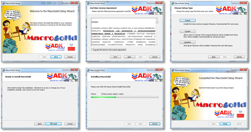 MacroSolid Instalacja
